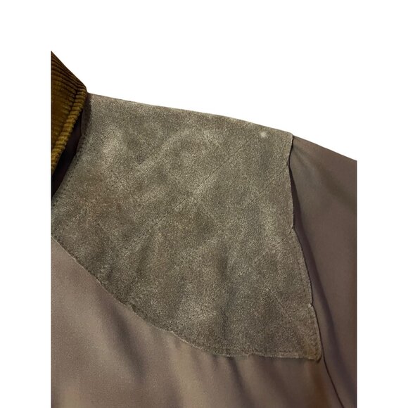 Vintage 10-X Hunting Jacket Liner Men’s L Corduroy Suede Shoulder Utility USA - Picture 14 of 16